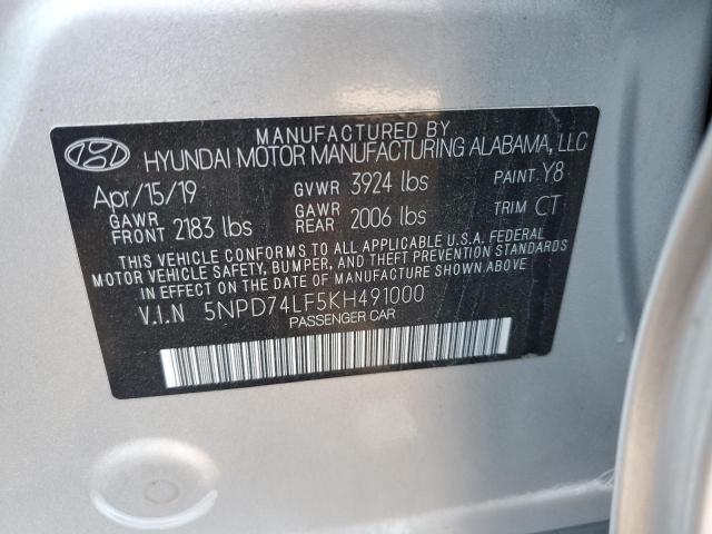 2019 HYUNDAI ELANTRA SE - 5NPD74LF5KH491000