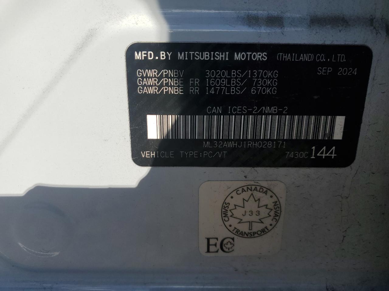 MITSUBISHI MIRAGE SE