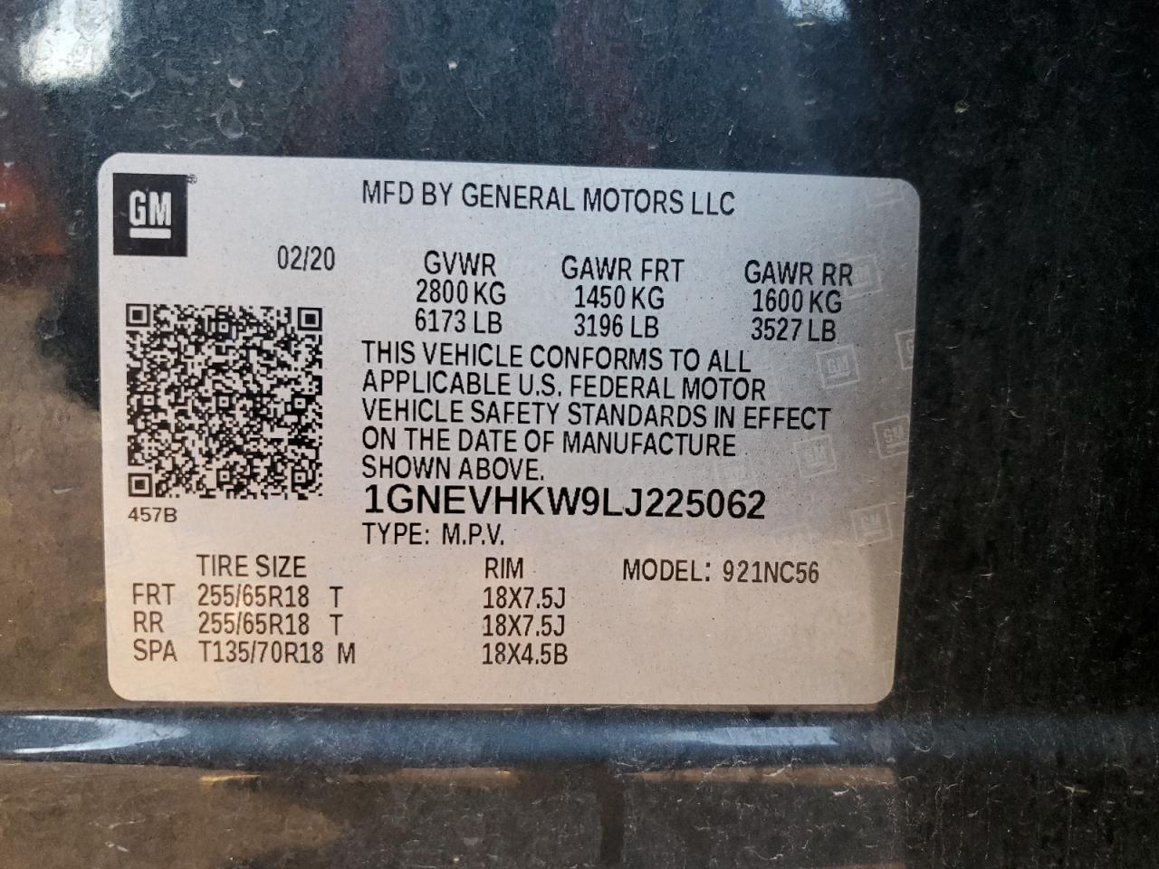 CHEVROLET TRAVERSE LT