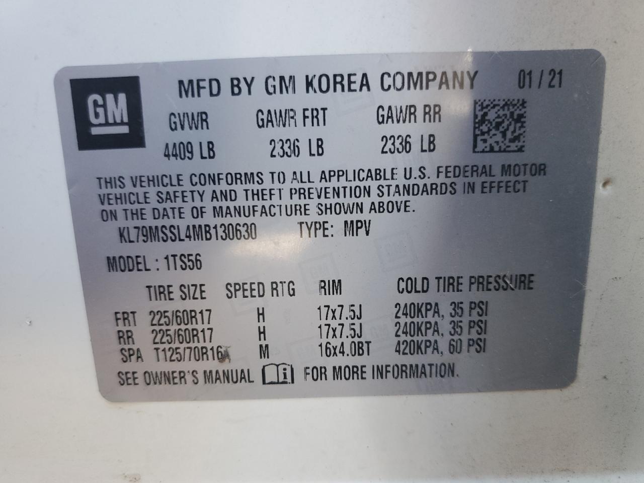 CHEVROLET TRAILBLAZER ACTIV