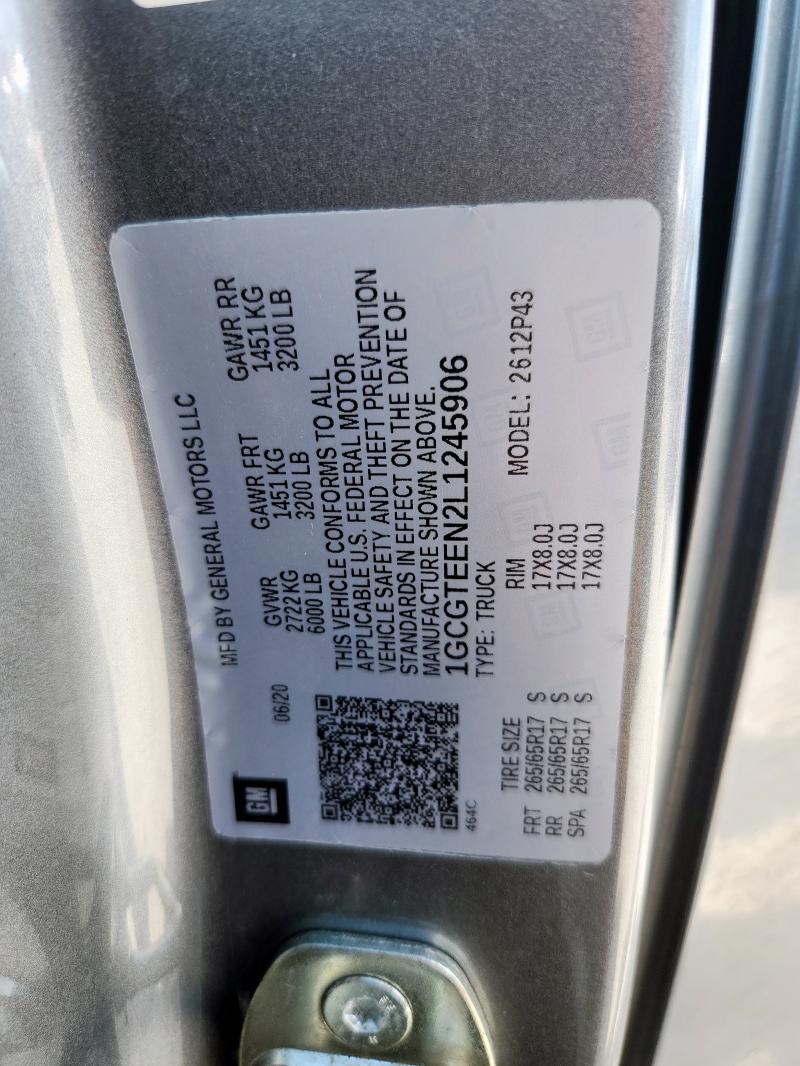 2020 CHEVROLET COLORADO Z 1GCGTEEN2L1245906