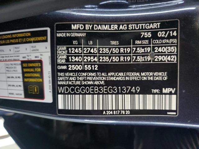 2014 MERCEDES-BENZ GLK 250 BL - WDCGG0EB3EG313749