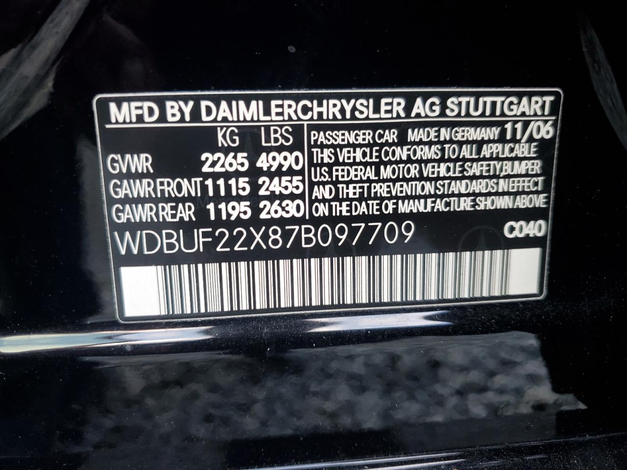 Lot #3301860962 2007 MERCEDES-BENZ E 320 CDI