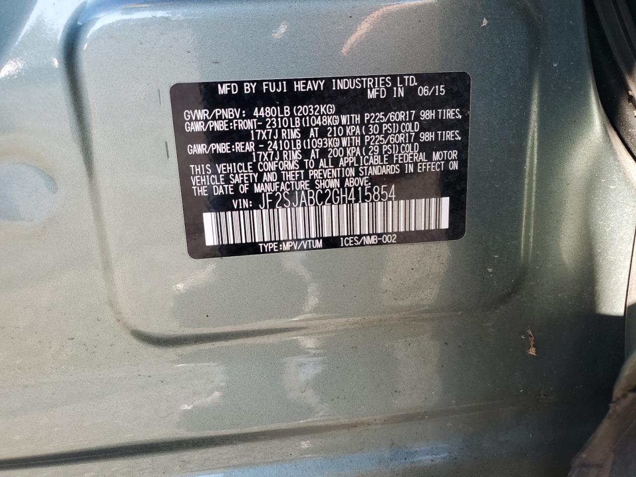 SUBARU FORESTER 2.5I