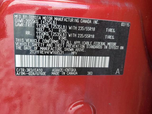 2015 TOYOTA RAV4 LIMIT - 2T3YFREV4FW168531