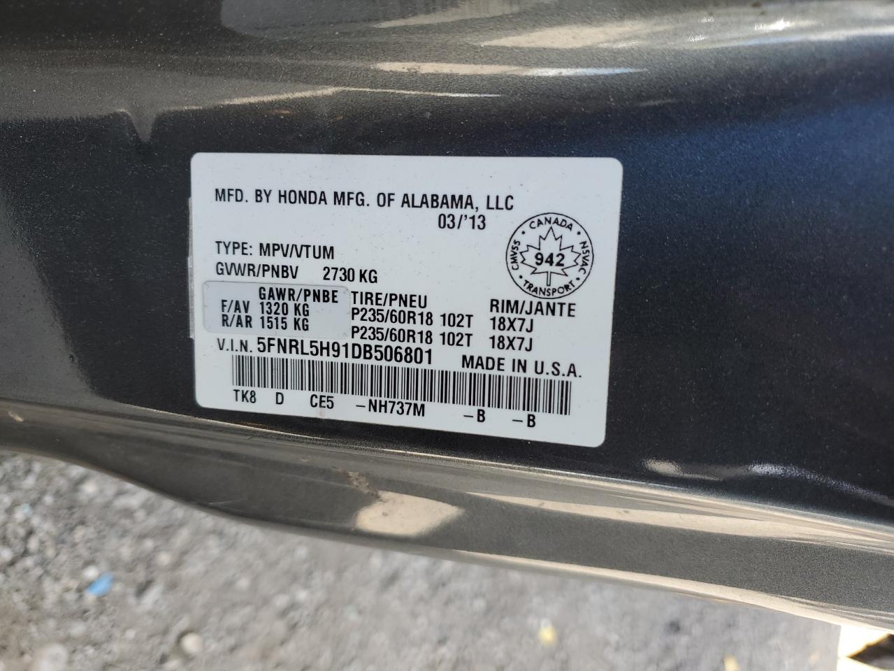 HONDA ODYSSEY TOURING