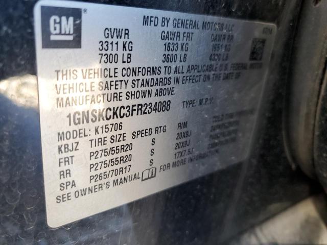 2015 CHEVROLET TAHOE K150 - 1GNSKCKC3FR234088