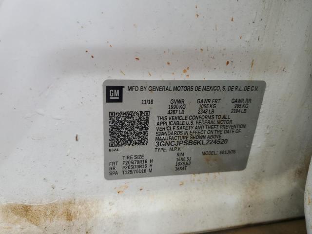 2019 CHEVROLET TRAX 1LT - 3GNCJPSB6KL224520