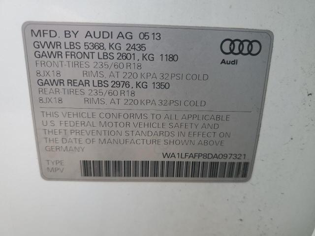 2013 AUDI Q5 PREMIUM - WA1LFAFP8DA097321