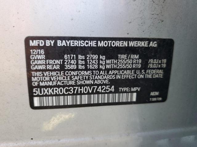 2017 BMW X5 XDRIVE35I 5UXKR0C37H0V74254