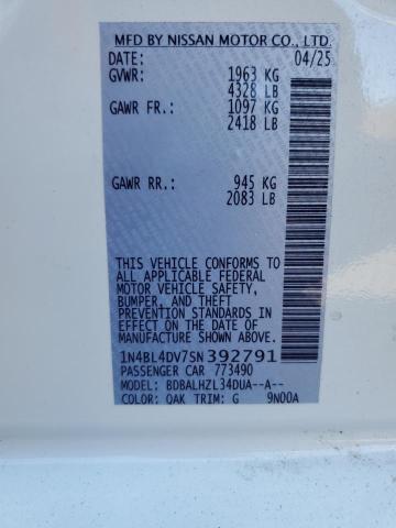 2025 NISSAN ALTIMA SV 1N4BL4DV7SN392791