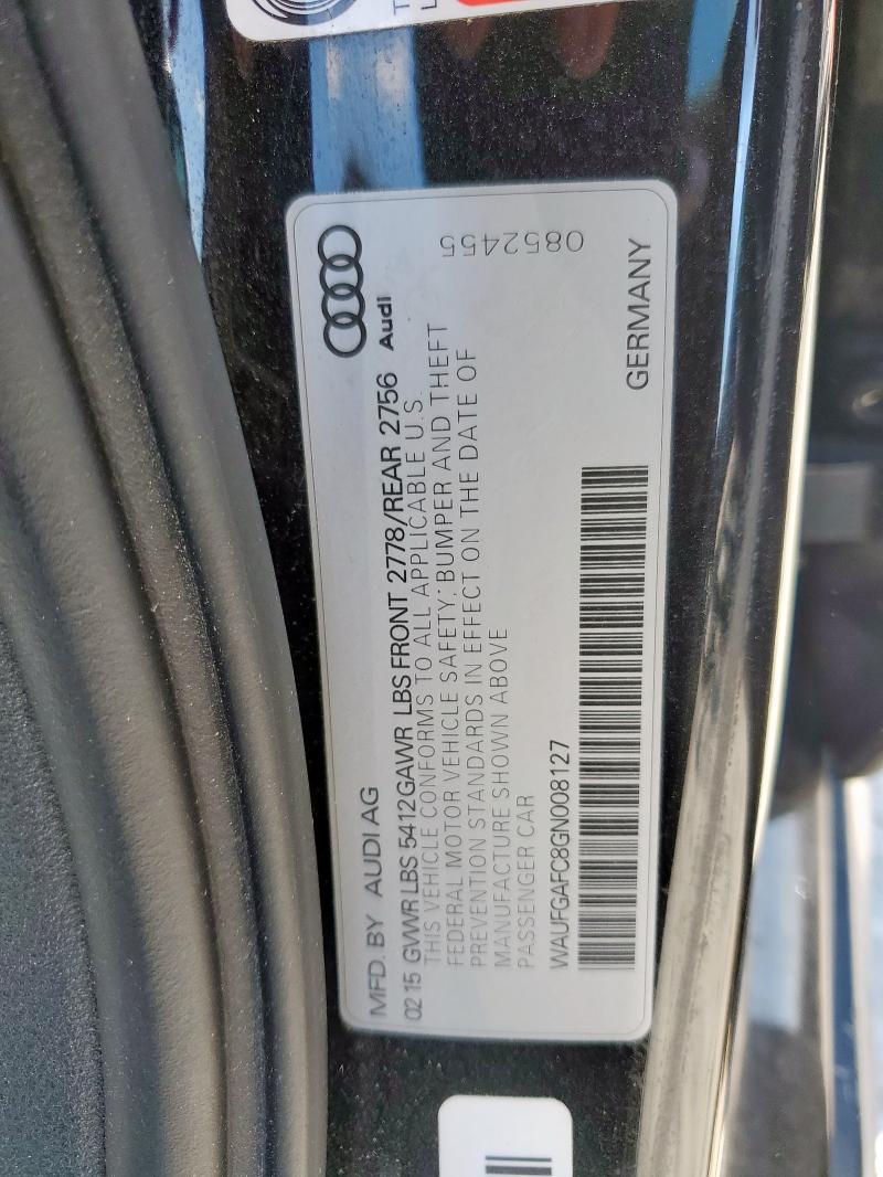 2016 AUDI A6 PREMIUM - WAUFGAFC8GN008127