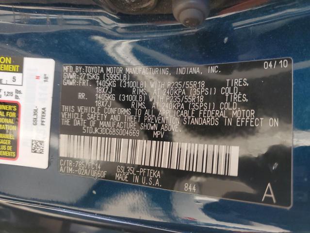 2011 TOYOTA SIENNA LE #3285546265