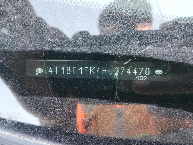 2017 TOYOTA CAMRY LE - 4T1BF1FK4HU274470