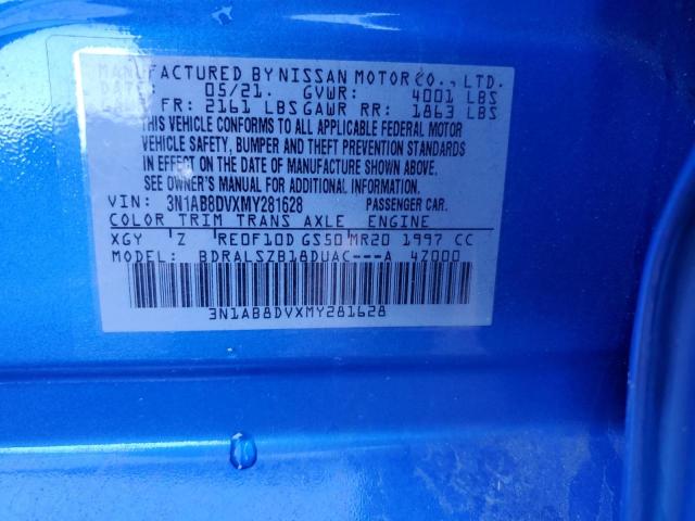 2021 NISSAN SENTRA SR #3283776441