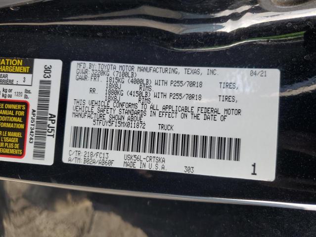 2021 TOYOTA TUNDRA DOU - 5TFUY5F15MX011872