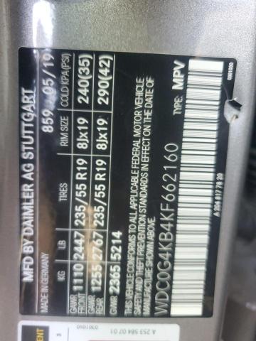 2019 MERCEDES-BENZ GLC 300 4M WDC0G4KB4KF662160