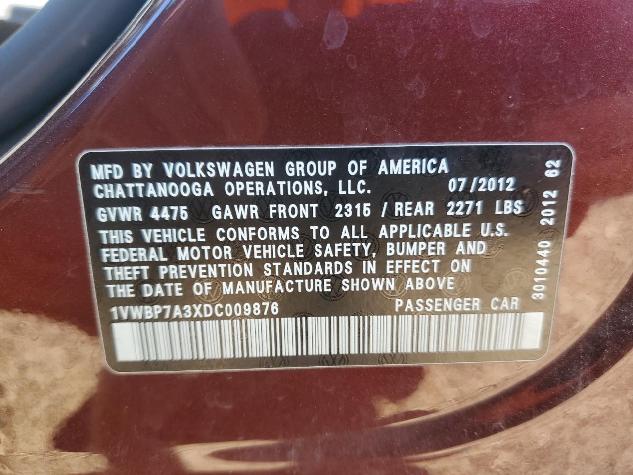 VOLKSWAGEN PASSAT SE