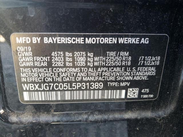 2020 BMW X1 SDRIVE2 WBXJG7C05L5P31389