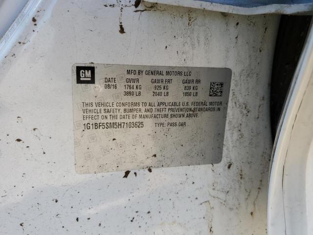 2017 CHEVROLET CRUZE PREM 1G1BF5SM5H7103625