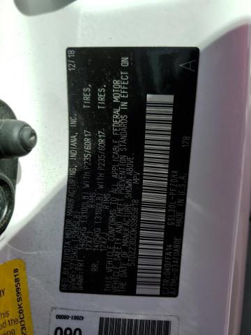 2019 TOYOTA SIENNA 5TDZZ3DC0KS995818