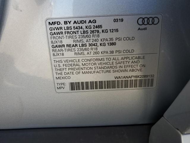 2019 AUDI Q5 PREMIUM - WA1ANAFY6K2089132