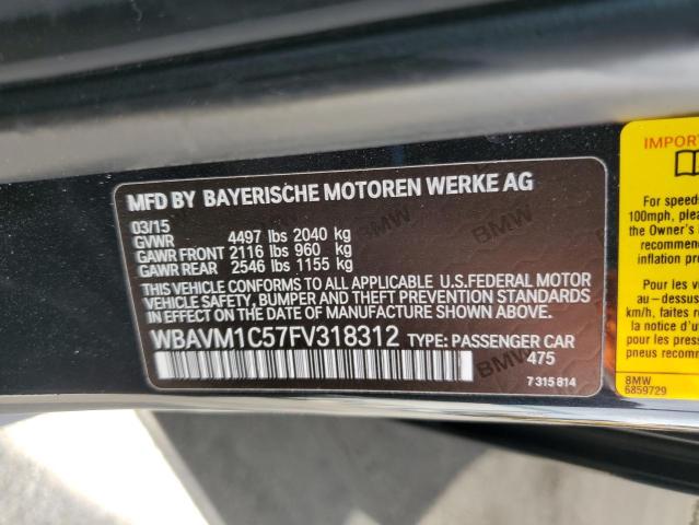 2015 BMW X1 SDRIVE2 WBAVM1C57FV318312