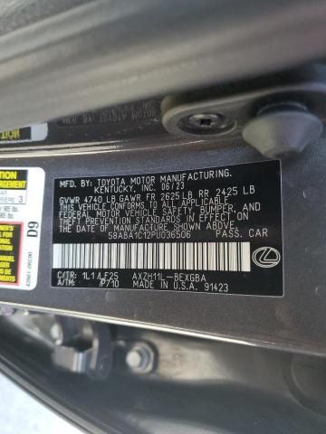 2023 LEXUS ES 300H F SPORT HANDLING #3301987428