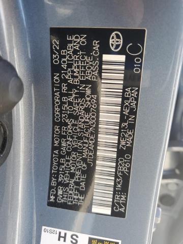 2022 TOYOTA COROLLA LE - JTDEAMDE7N3007694