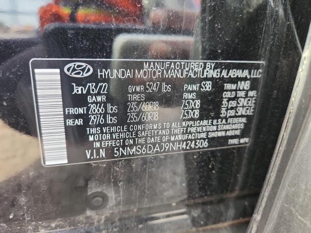 2022 HYUNDAI SANTA FE S - 5NMS6DAJ9NH424306