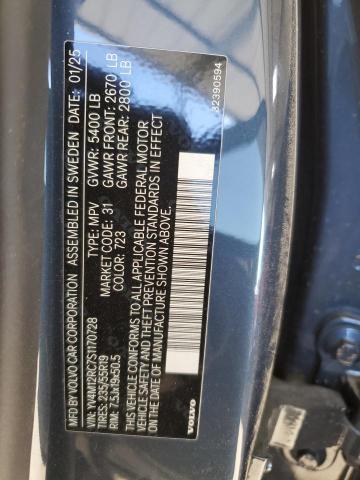 2025 VOLVO XC60 PLUS YV4M12RC7S1170728