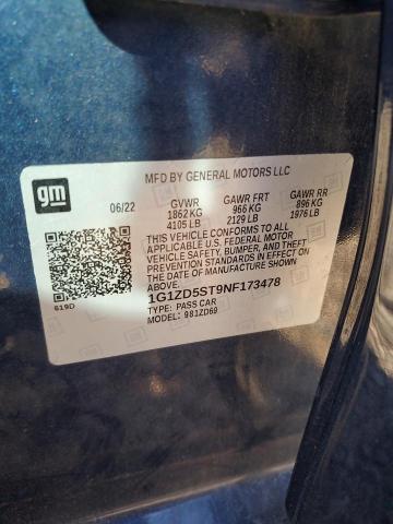 2022 CHEVROLET MALIBU LT - 1G1ZD5ST9NF173478