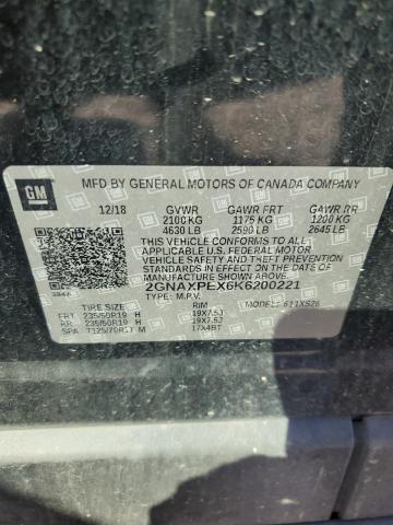 2019 CHEVROLET EQUINOX PR - 2GNAXPEX6K6200221