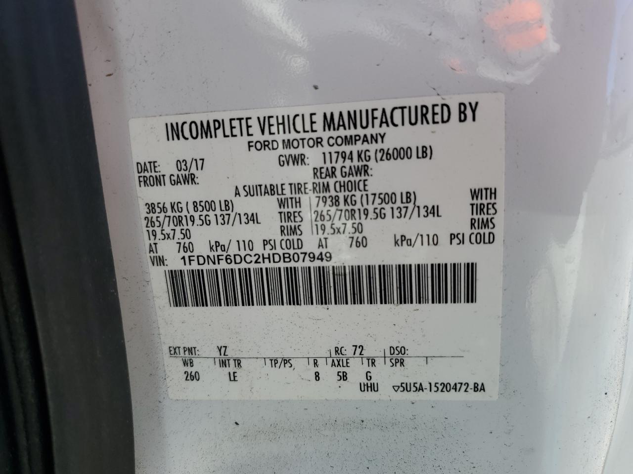 FORD F650 SUPER DUTY