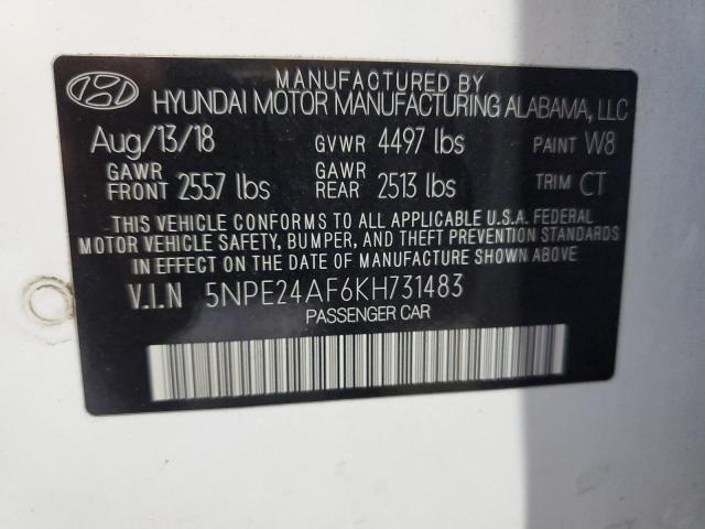 2019 HYUNDAI SONATA SE 5NPE24AF6KH731483
