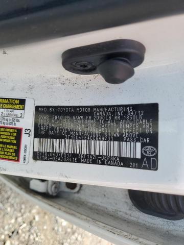 2012 TOYOTA COROLLA BA - 2T1BU4EE4CC849731