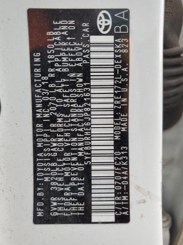 2018 TOYOTA COROLLA L 5YFBURHE6JP821631