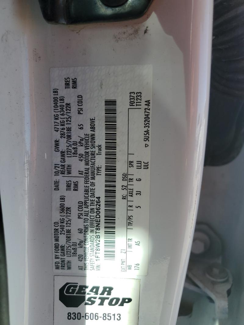 2022 FORD F250 SUPER #3305679719