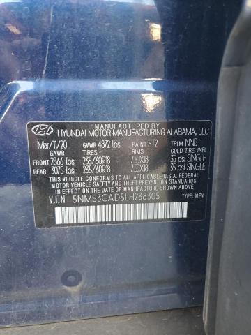 2020 HYUNDAI SANTA FE S 5NMS3CAD5LH238305