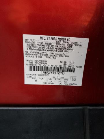 2012 FORD TAURUS SEL #3281662387