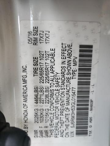 2016 HONDA CR-V EX #3281601401