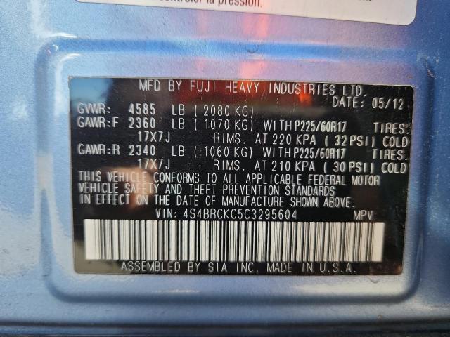 2012 SUBARU OUTBACK 2. - 4S4BRCKC5C3295604