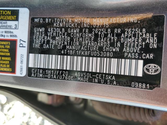 2015 TOYOTA CAMRY LE 4T1BF1FK8FU053080