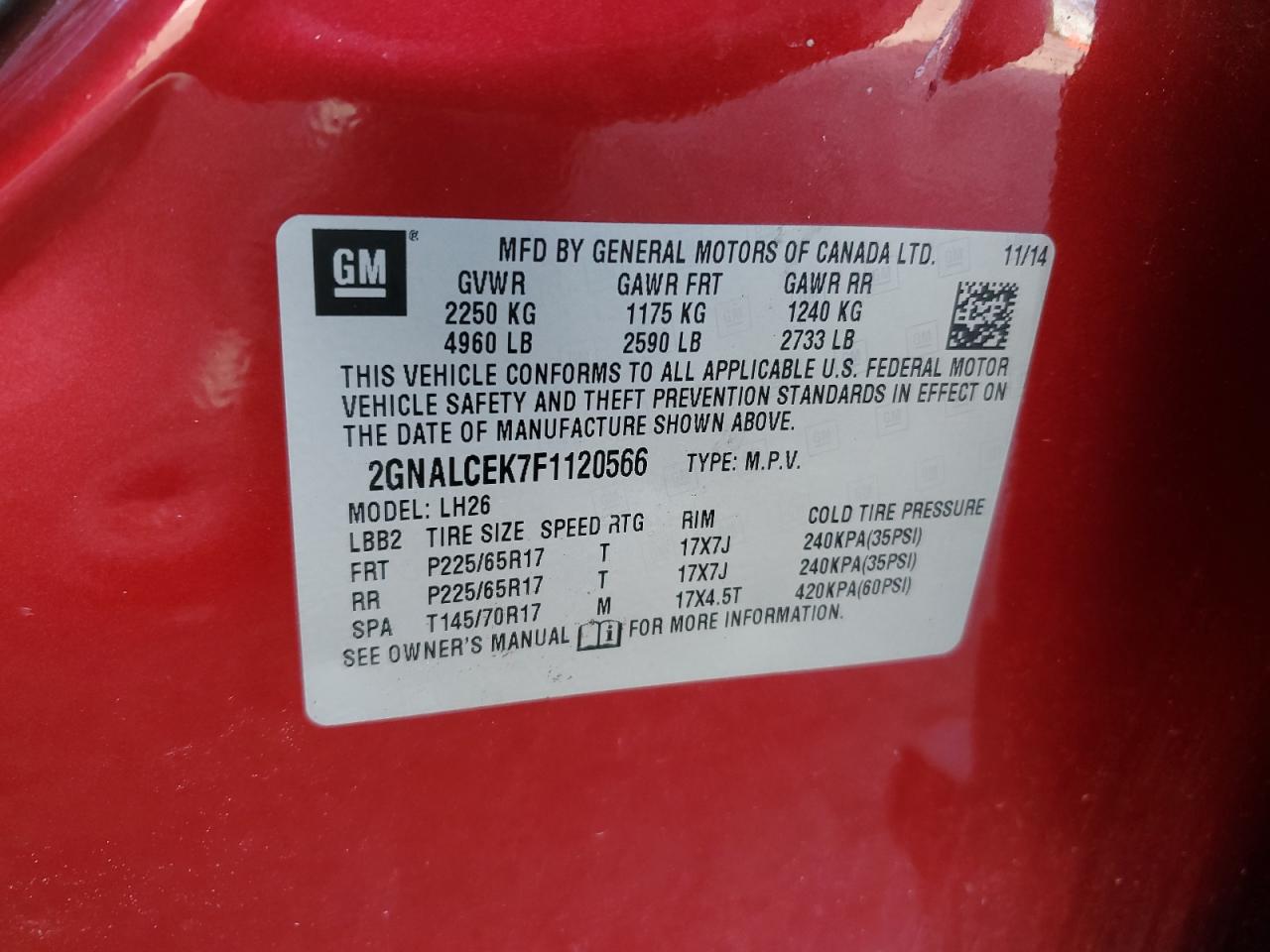 CHEVROLET EQUINOX LT