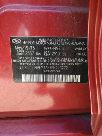 2015 HYUNDAI SONATA SE #3303930712