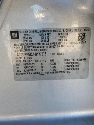 2015 CHEVROLET SILVERADO - 3GCUKREC6FG177076