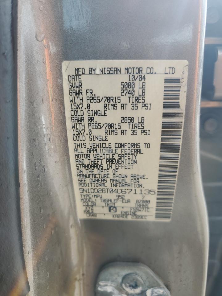 Lot #3291397173 2004 NISSAN XTERRA XE