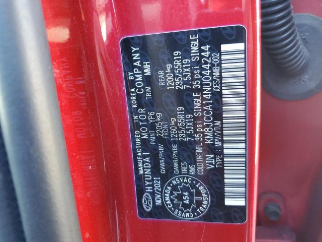 2022 HYUNDAI TUCSON LUX KM8JCCA14NU044244