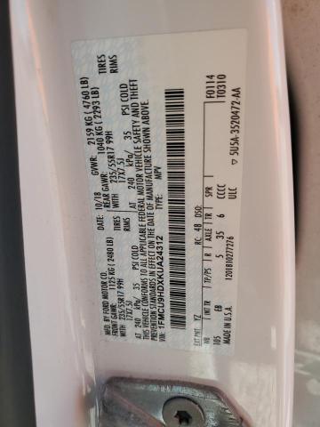 2019 FORD ESCAPE SEL - 1FMCU9HDXKUA24312