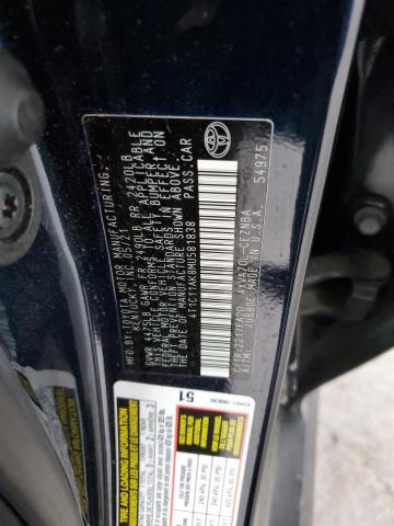 2021 TOYOTA CAMRY LE - 4T1C11AK8MU581838